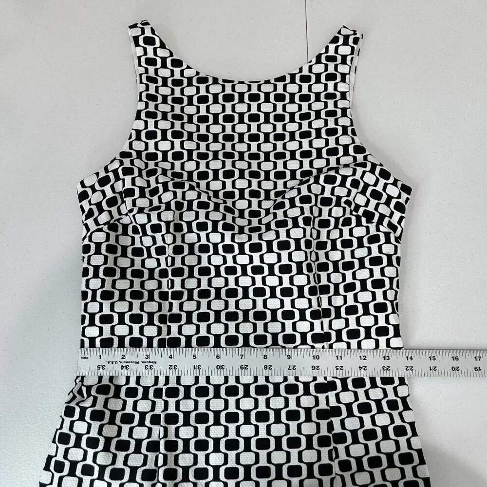 Max &‎ Cleo Womens Dress 8 Black Geometric 70s Retro Inspired Groovy Cocktail